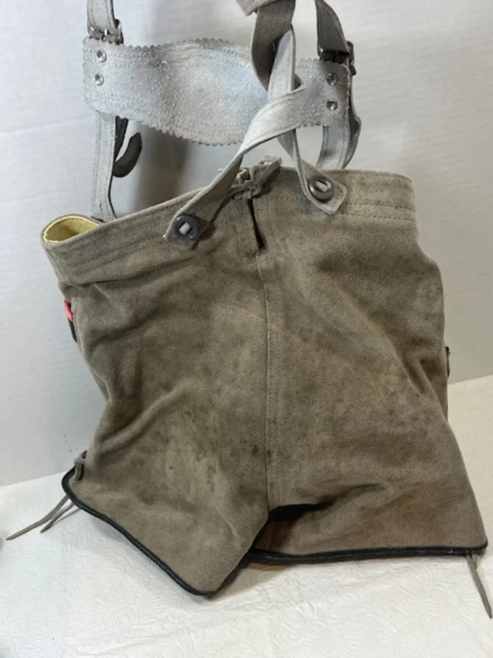 Lederhosen vintage grey